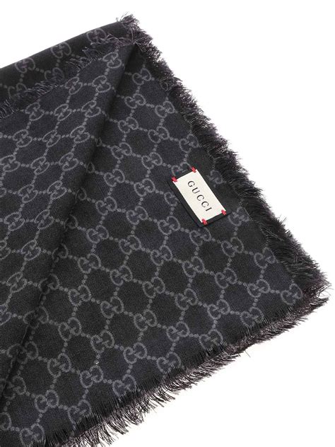 gucci scarf black and white|authentic Gucci scarves.